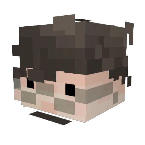 Gabshn Minecraft avatar head, 3D render