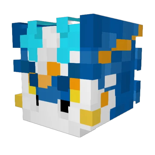 Gabspspsp Minecraft avatar head, 3D render