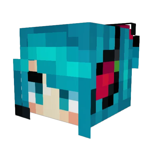 Gabsto Minecraft avatar head, 3D render