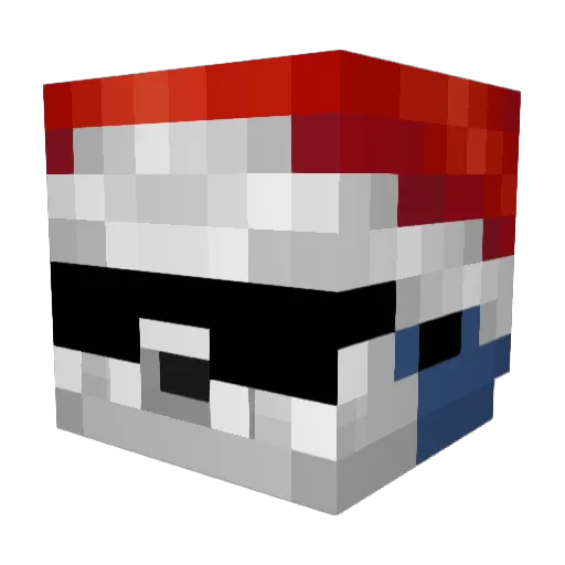 Gabu_BW Minecraft avatar head, 3D render