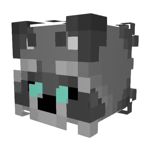 Gabu_The_Wolf Minecraft avatar head, 3D render