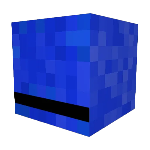 Gabuki Minecraft avatar head, 3D render