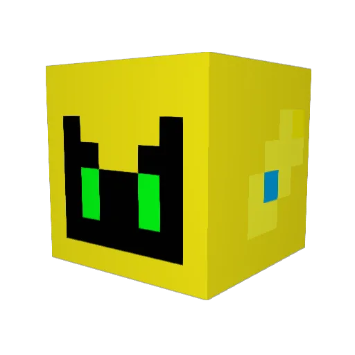 Gaburso Minecraft avatar head, 3D render
