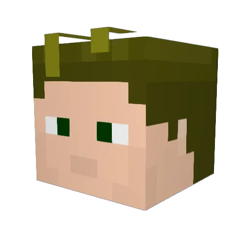 Gabustius Minecraft avatar head, 3D render