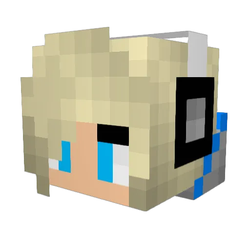 Gaby1129 Minecraft avatar head, 3D render