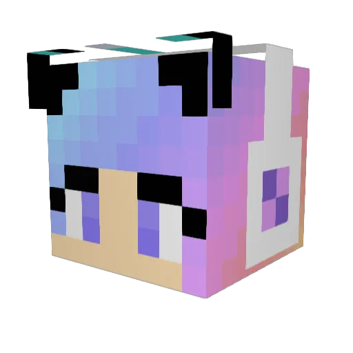 Gaby6743 Minecraft avatar head, 3D render