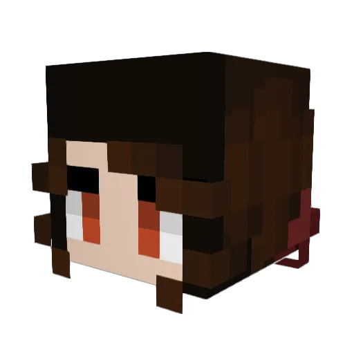 Gaby879 Minecraft avatar head, 3D render
