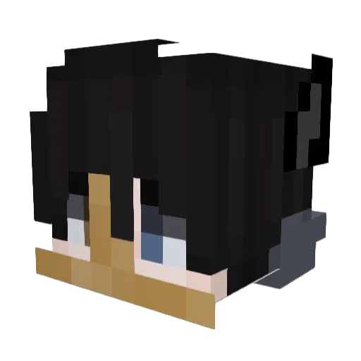 Gaby88TG Minecraft avatar head, 3D render
