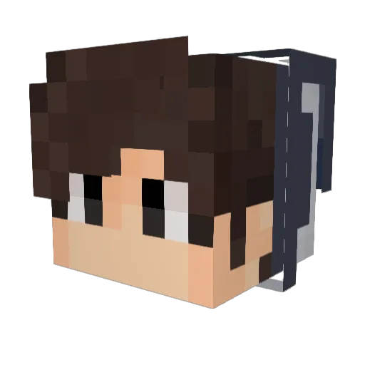 GabyAts Minecraft avatar head, 3D render