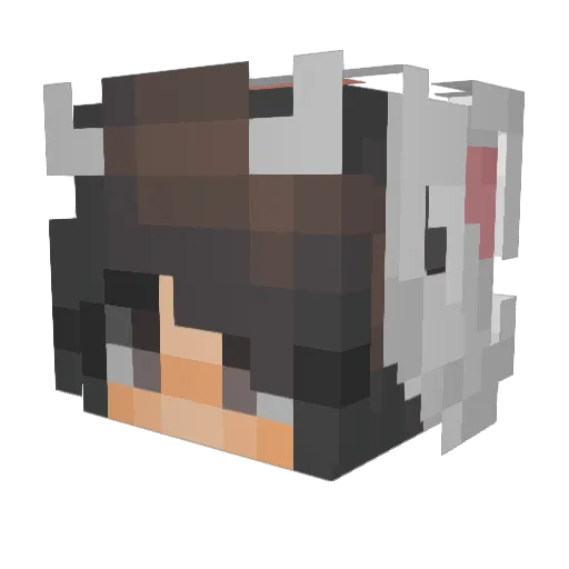 GabyCohen Minecraft avatar head, 3D render