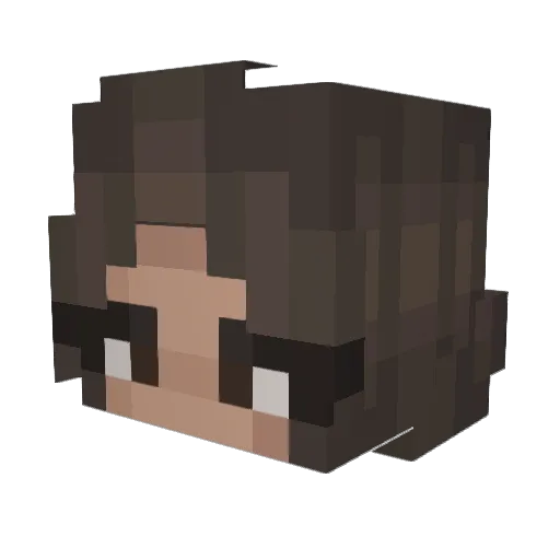 GabyShArks Minecraft avatar head, 3D render