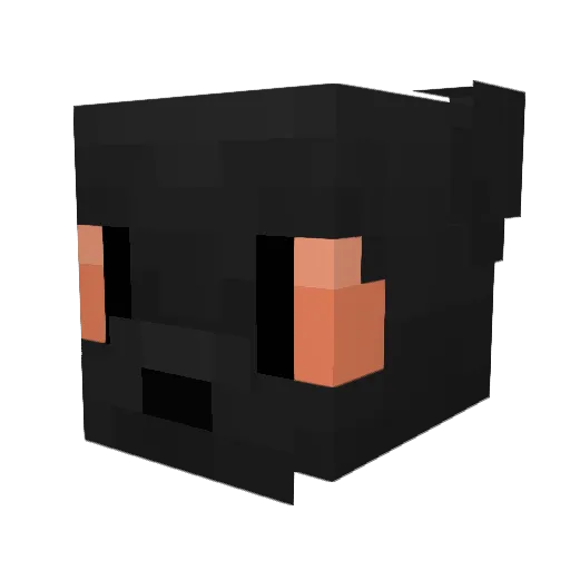 GabyShade Minecraft avatar head, 3D render