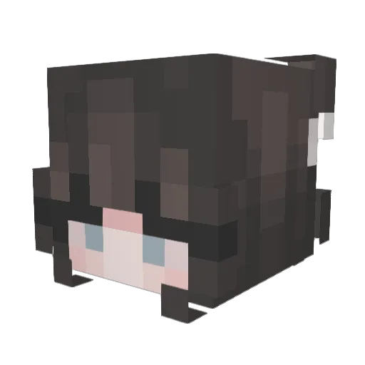 GabyWinter Minecraft avatar head, 3D render
