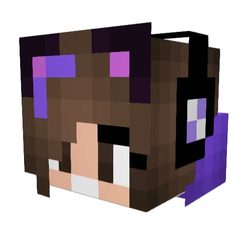Gaby_kiyo Minecraft avatar head, 3D render