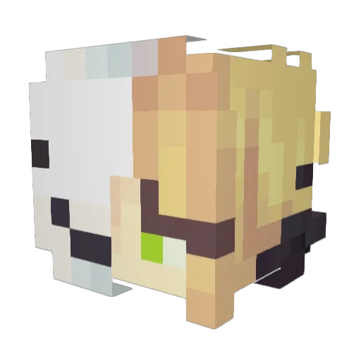 Gacha_Girl_ Minecraft avatar head, 3D render