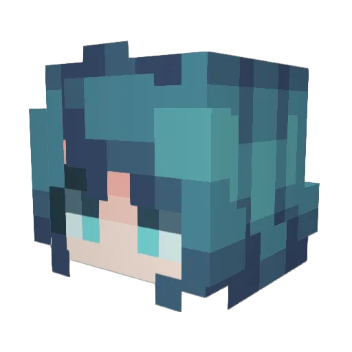 GachiGucci Minecraft avatar head, 3D render