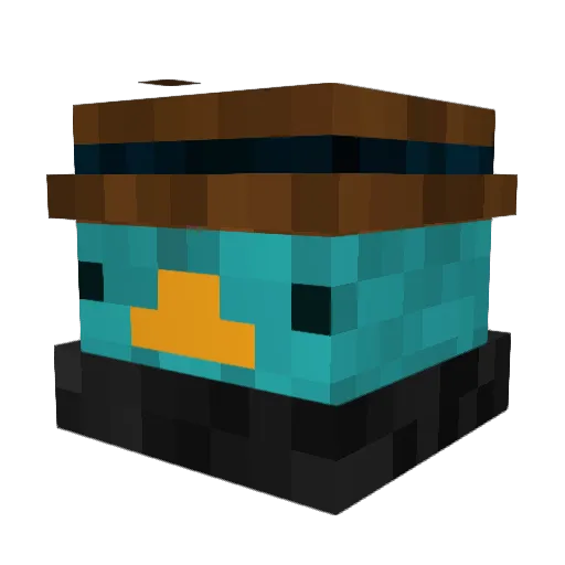 Gachi_60hz Minecraft avatar head, 3D render