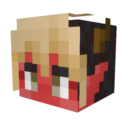 Gachuz Minecraft avatar head, 3D render