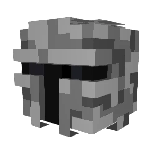 Gackomass Minecraft avatar head, 3D render