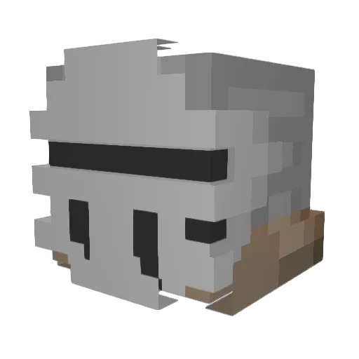 Gacktt Minecraft avatar head, 3D render