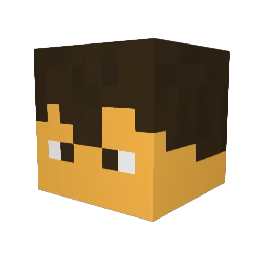 Gaco24 Minecraft avatar head, 3D render