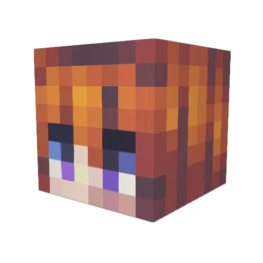 GadHorn Minecraft avatar head, 3D render