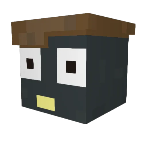 Gada_Kim Minecraft avatar head, 3D render