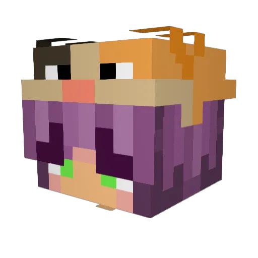Gadadefo Minecraft avatar head, 3D render