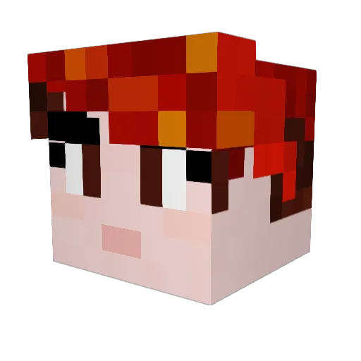 Gadget656 Minecraft avatar head, 3D render