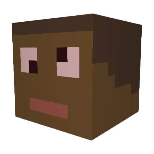 Gadgeto_ Minecraft avatar head, 3D render