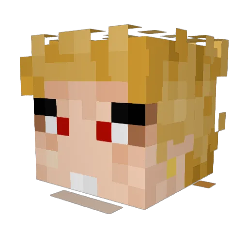 Gadgetshop Minecraft avatar head, 3D render