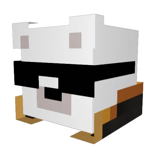 Gadgito Minecraft avatar head, 3D render