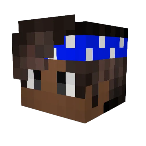 GadinG Minecraft avatar head, 3D render