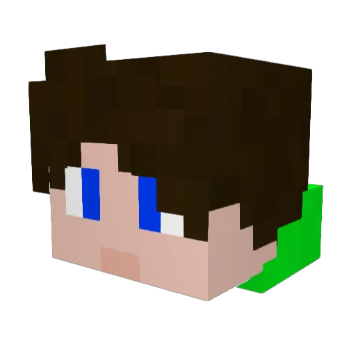 Gaditya Minecraft avatar head, 3D render