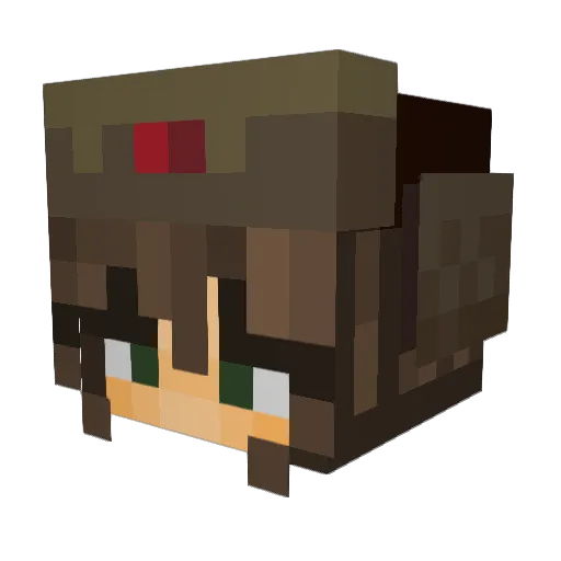 Gadji_Stalker Minecraft avatar head, 3D render