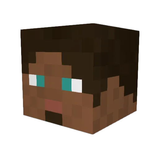 Gadjn Minecraft avatar head, 3D render