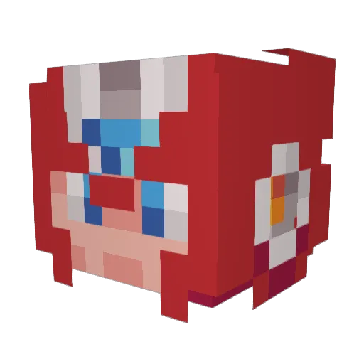 GadlitesX2 Minecraft avatar head, 3D render