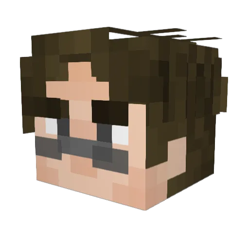 Gadoky Minecraft avatar head, 3D render