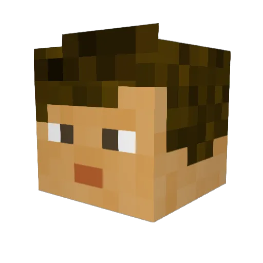 Gadrec Minecraft avatar head, 3D render