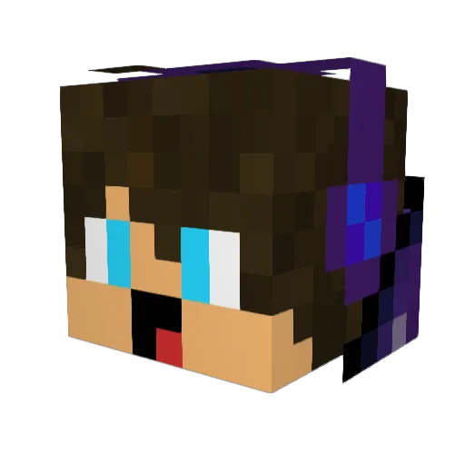 Gadrenn Minecraft avatar head, 3D render