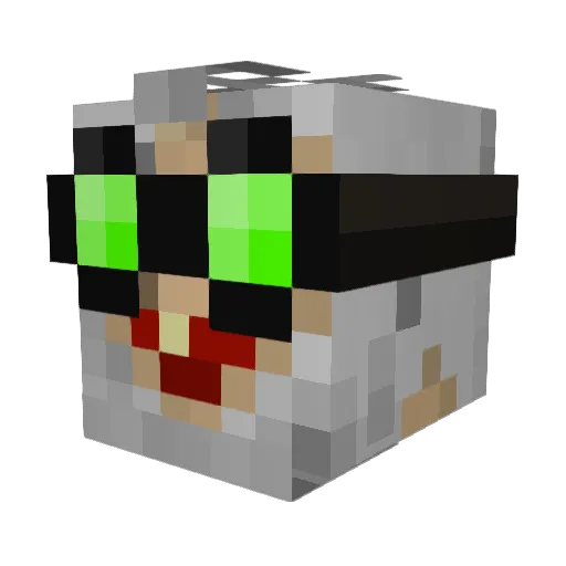 Gadz Minecraft avatar head, 3D render