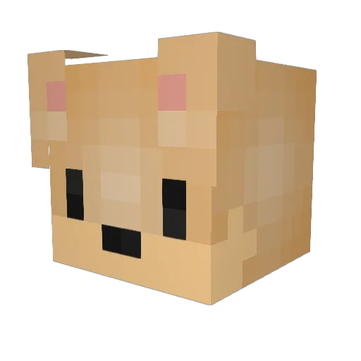 GaeAji Minecraft avatar head, 3D render