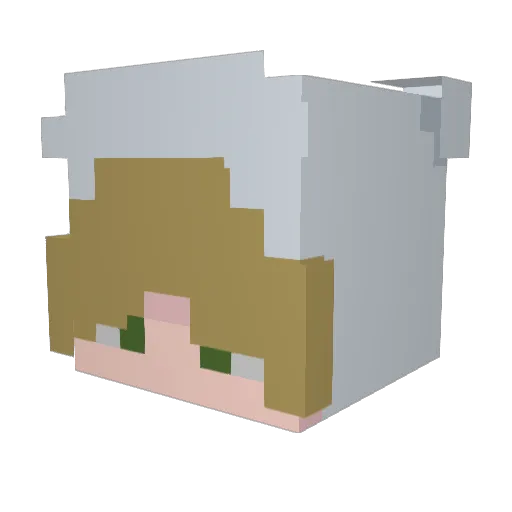 GaeBaddie Minecraft avatar head, 3D render