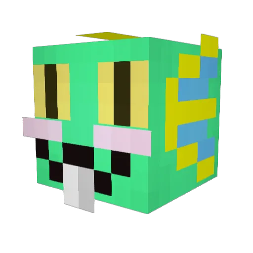 GaeGooLi Minecraft avatar head, 3D render