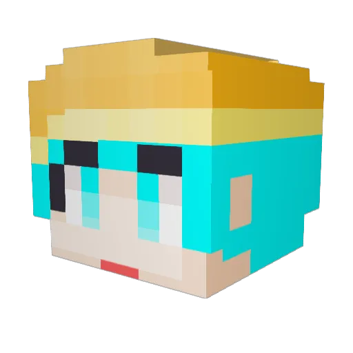 Gae_Nyum Minecraft avatar head, 3D render