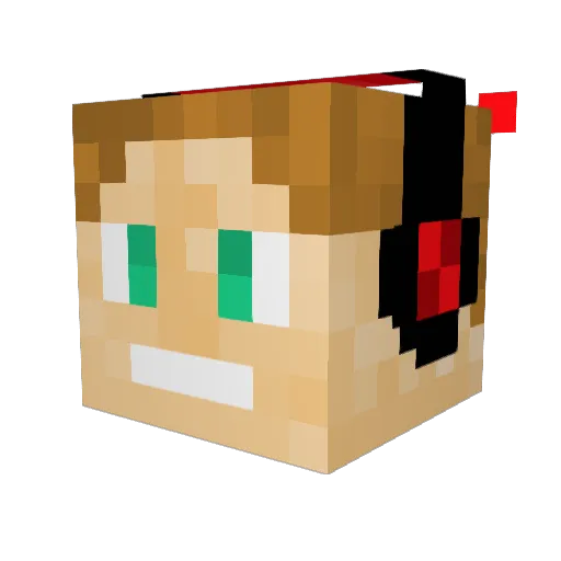 Gaeeronimo Minecraft avatar head, 3D render