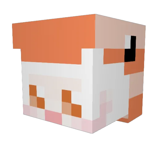 GaegangSibal Minecraft avatar head, 3D render