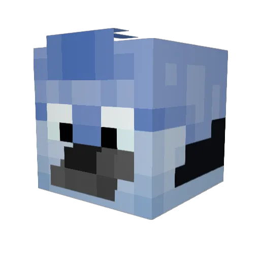 Gaejunhyong Minecraft avatar head, 3D render