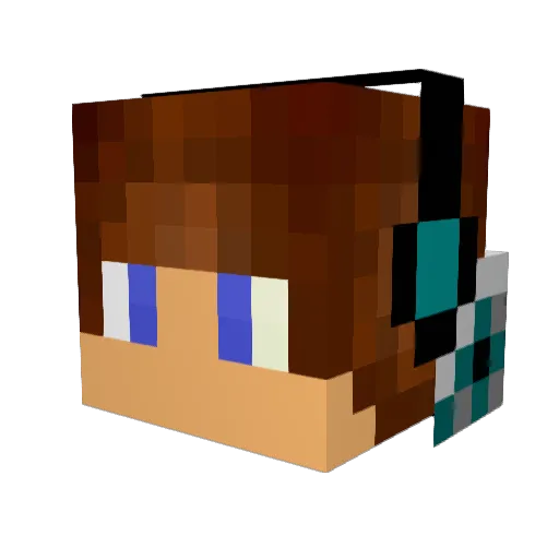 GaelTorres Minecraft avatar head, 3D render
