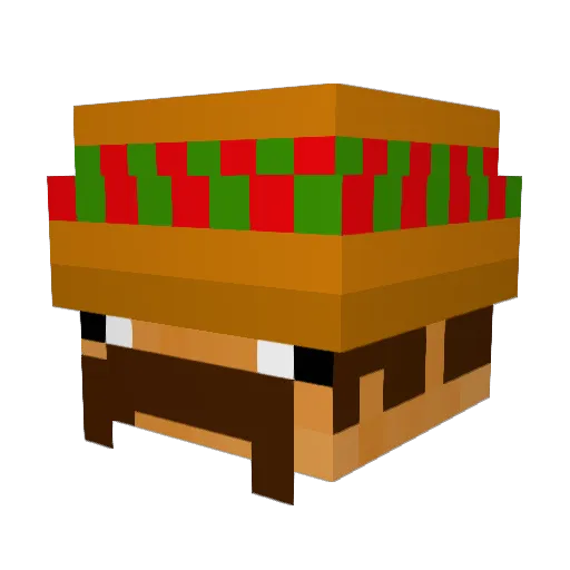 GaelisMexican Minecraft avatar head, 3D render